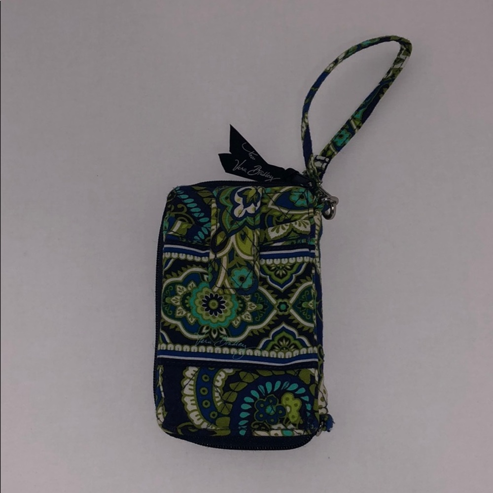 Blue and Green Vera Bradley Wrist Wallet
